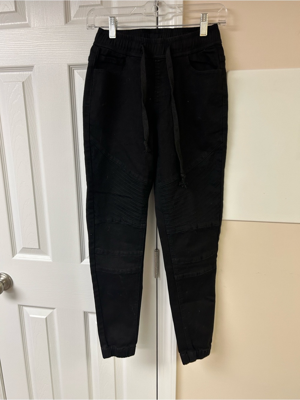 Unbranded Drawstring Black Jogger Pants Jean Material
